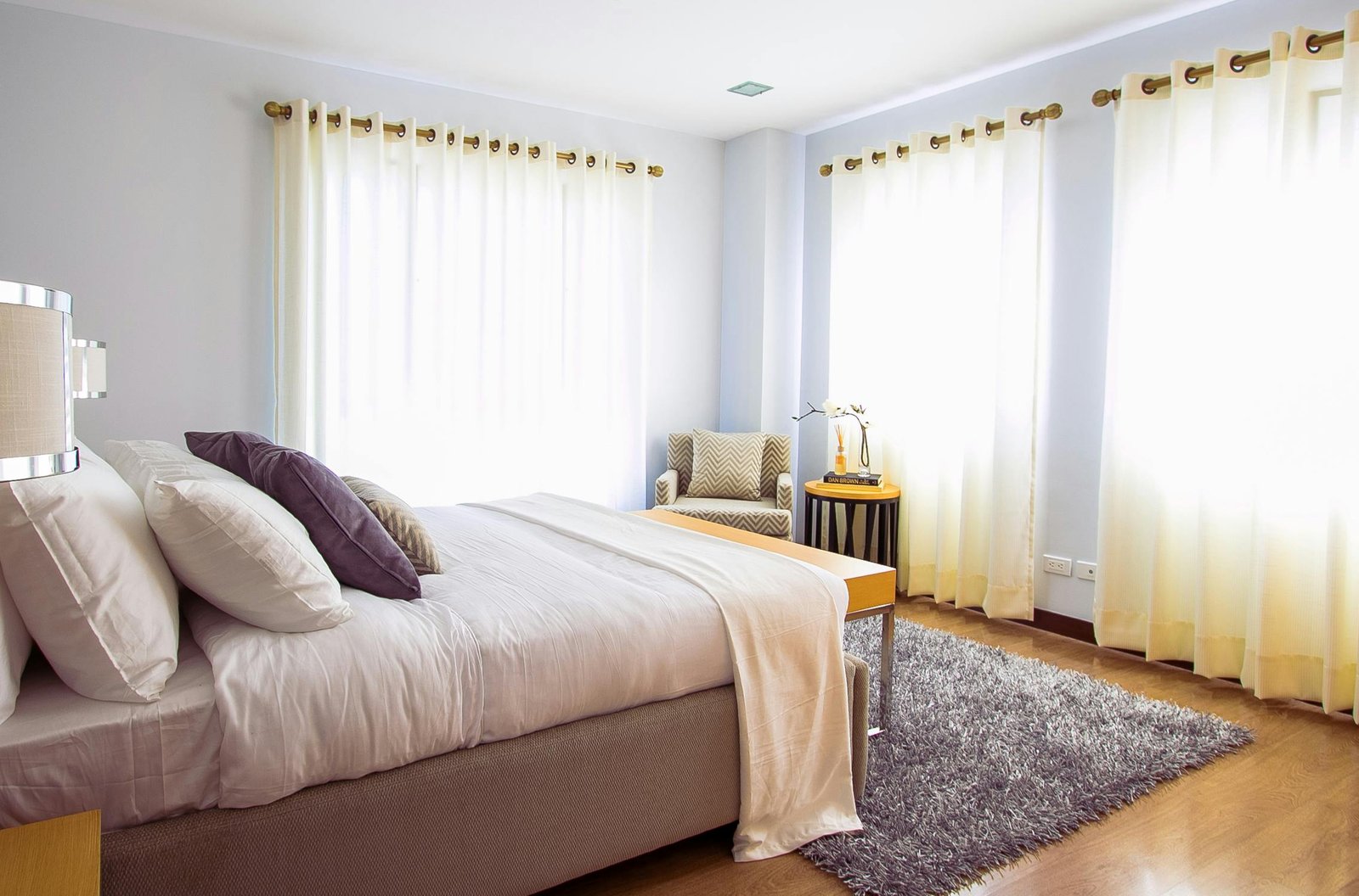 Linen curtain drapery